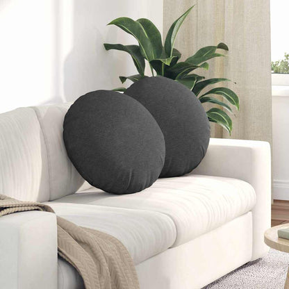 Cuscini per Seduta 2 pcs Grigio scuro Ø50 x 19 cm