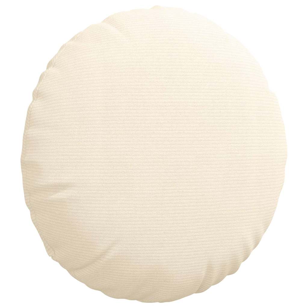 Cuscini per Seduta 2 pcs Crema Ø50 x 19 cm Tessuto in Cords | homemem39