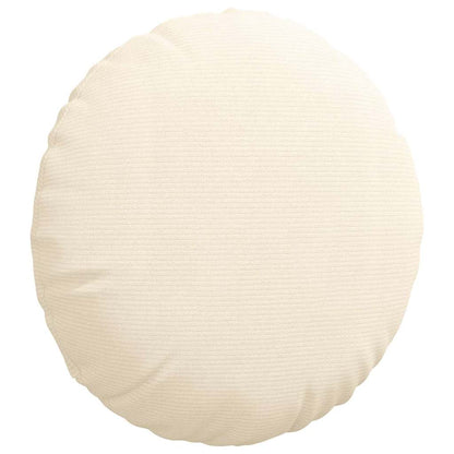 Cuscini per Seduta 2 pcs Crema Ø50 x 19 cm Tessuto in Cords | homemem39