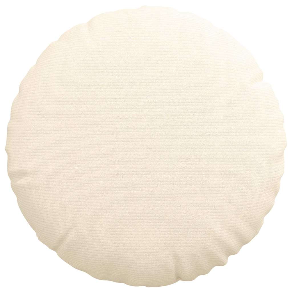 Cuscini per Seduta 2 pcs Crema Ø50 x 19 cm Tessuto in Cords | homemem39