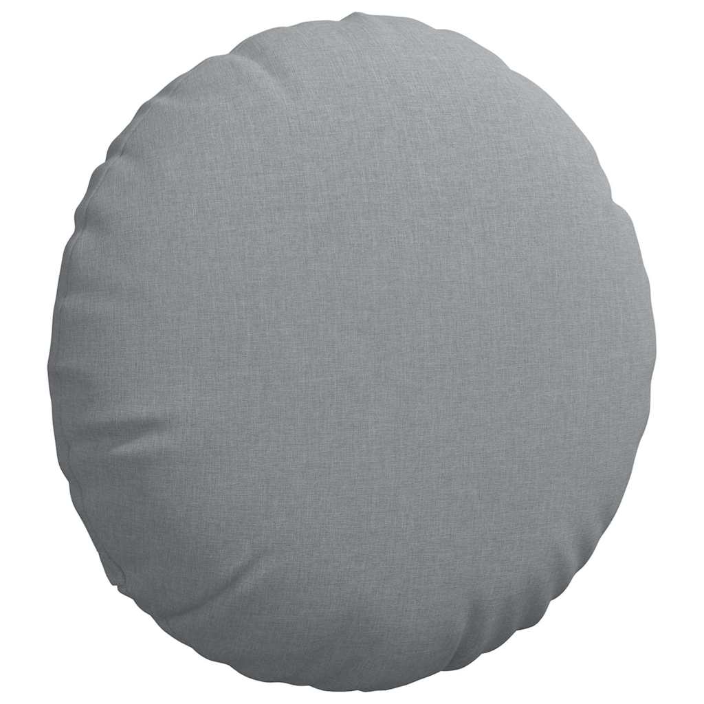 Cuscini per Seduta 2 pcs Grigio chiaro Ø60 x 21 cm Tessuto | homemem39