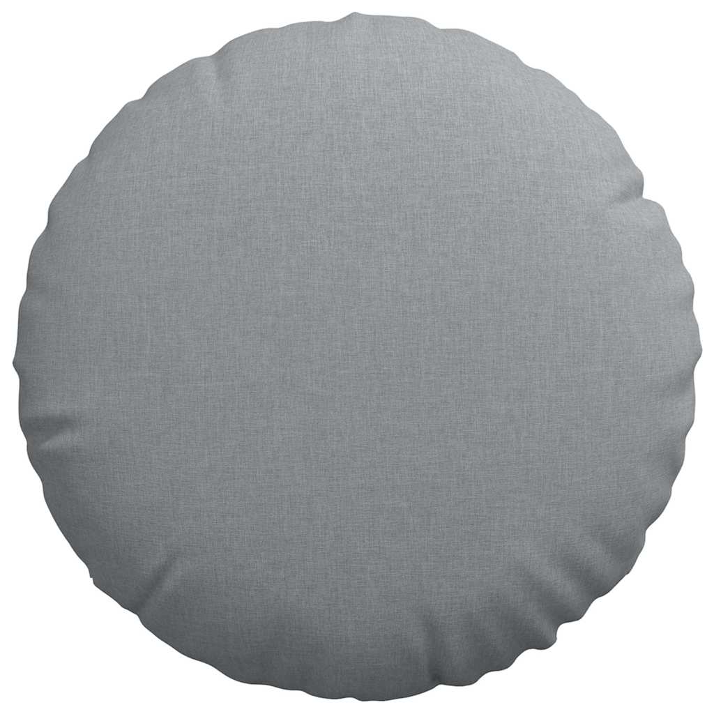 Cuscini per Seduta 2 pcs Grigio chiaro Ø60 x 21 cm Tessuto | homemem39
