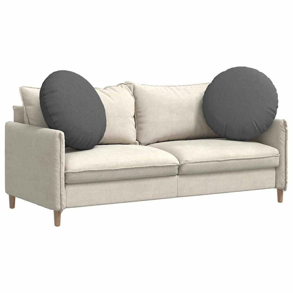 Cuscini per Seduta 2 pcs Grigio scuro Ø60 x 21 cm Tessuto | homemem39