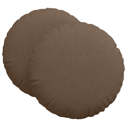 Cuscini per Seduta 2 pcs Marrone Ø60 x 21 cm Tessuto | homemem39