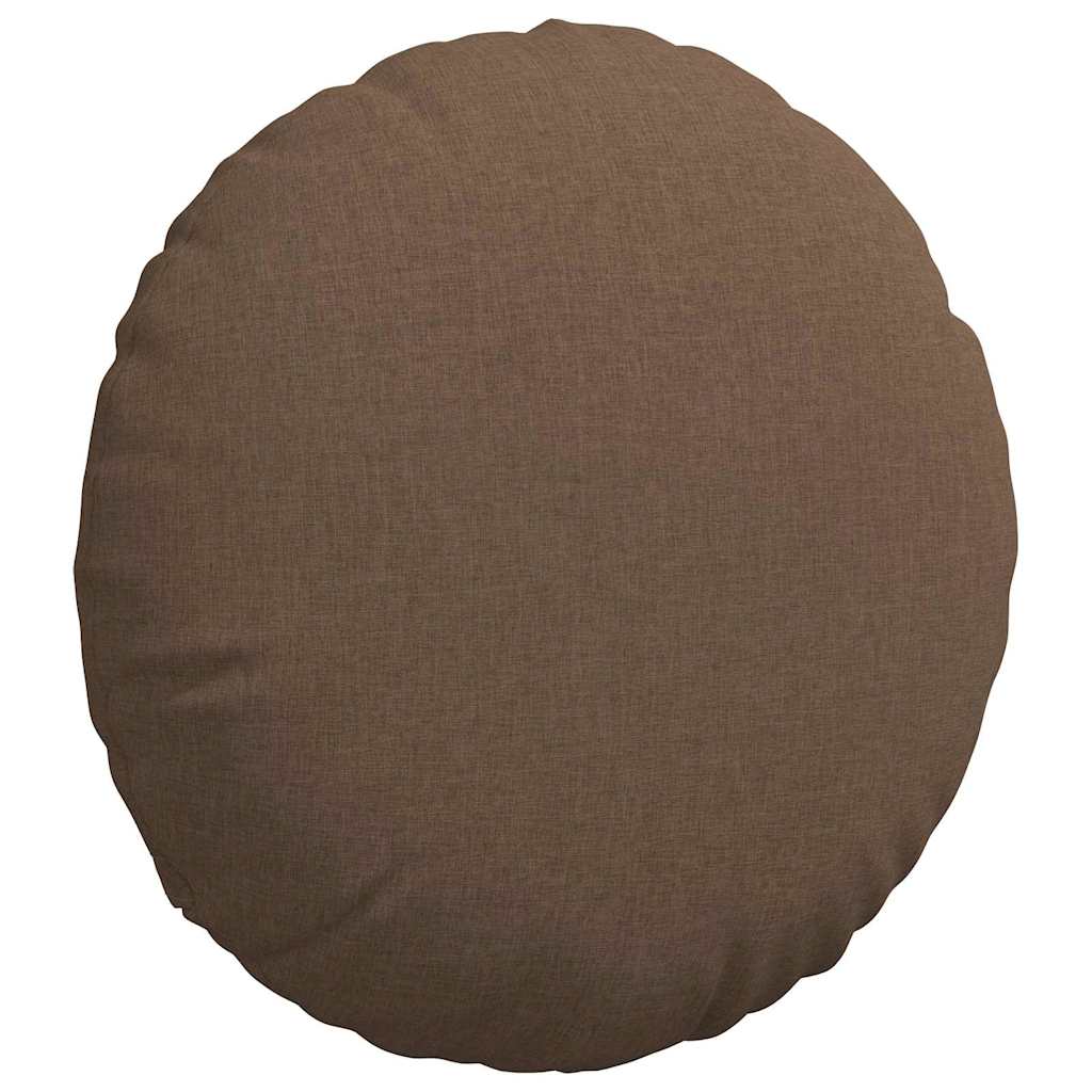 Cuscini per Seduta 2 pcs Marrone Ø60 x 21 cm Tessuto | homemem39