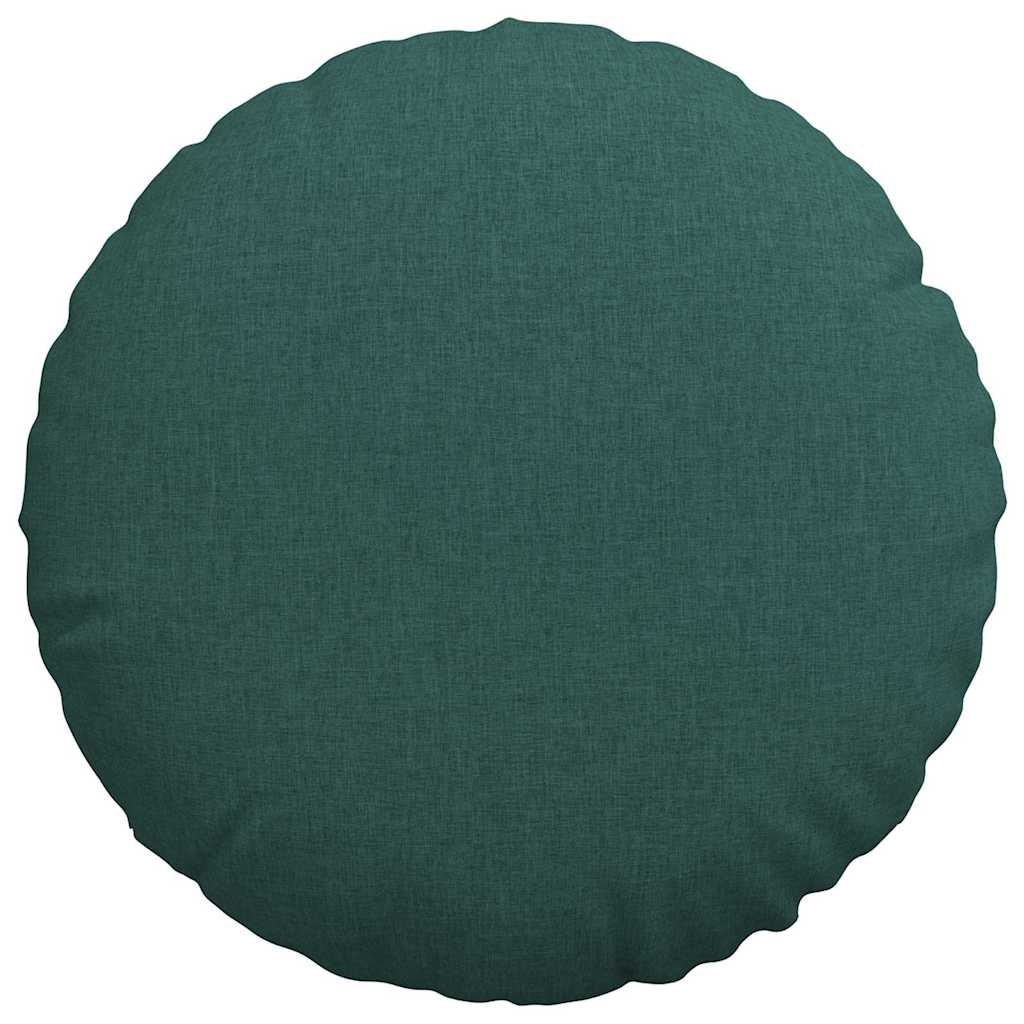 Cuscini per Seduta 2 pcs Verde Scuro Ø60 x 21 cm Tessuto | homemem39