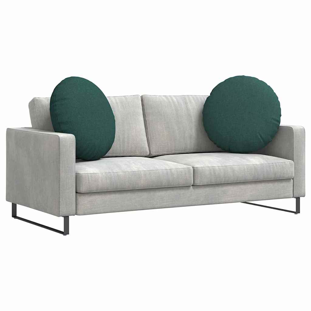 Cuscini per Seduta 2 pcs Verde Scuro Ø60 x 21 cm Tessuto | homemem39