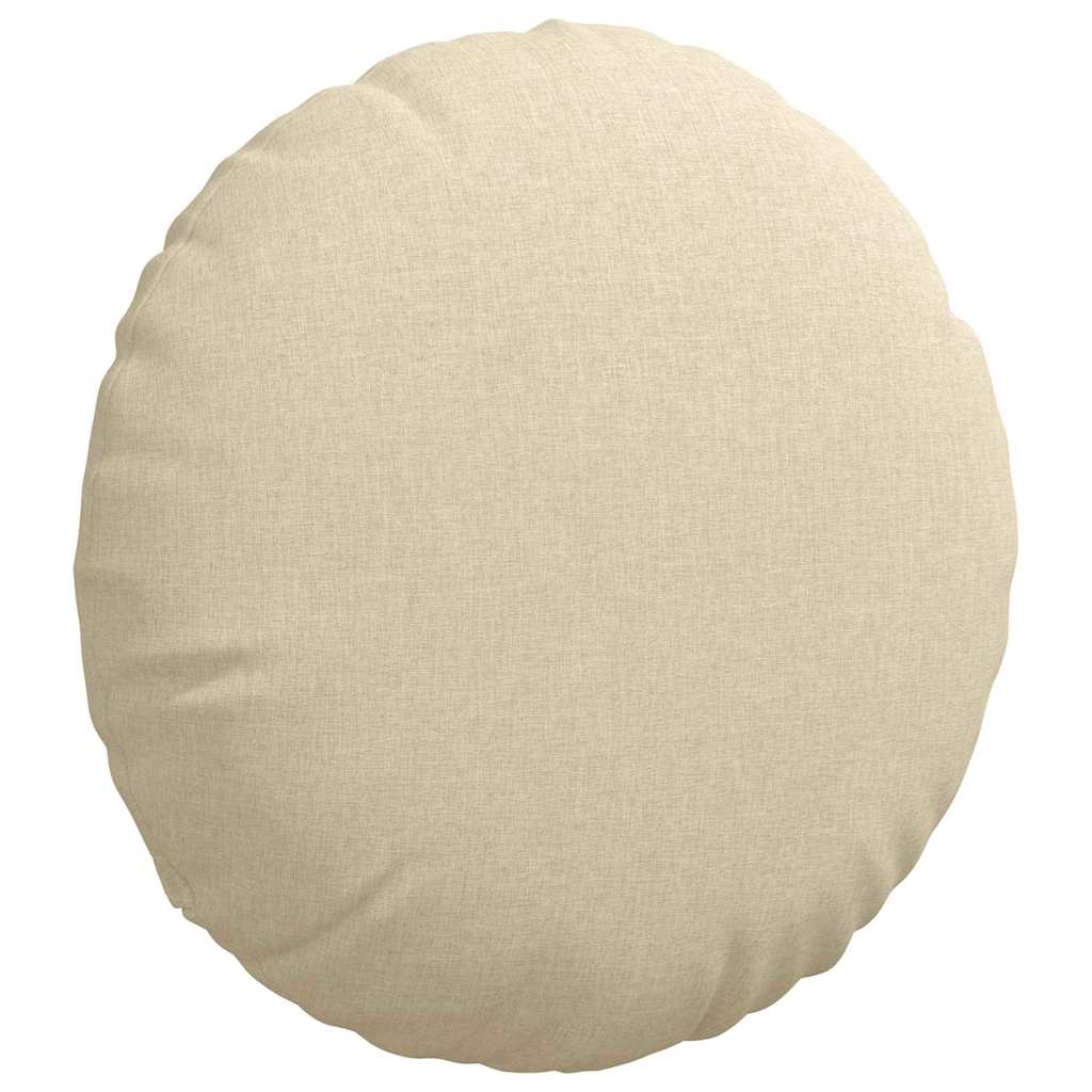 Cuscini per Seduta 2 pcs Crema Ø60 x 21 cm Tessuto | homemem39