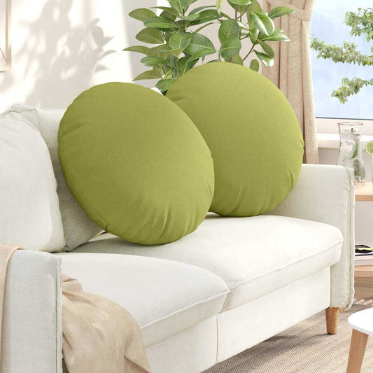 Cuscini per Seduta 2 pcs Verde chiaro Ø60 x 21 cm Tessuto | homemem39
