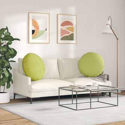 Cuscini per Seduta 2 pcs Verde chiaro Ø60 x 21 cm Tessuto | homemem39