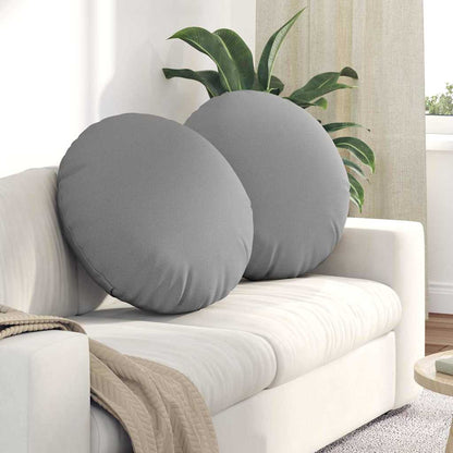 Cuscini per Seduta 2 pcs Grigio Nuvola Ø60 x 21 cm Tessuto | homemem39