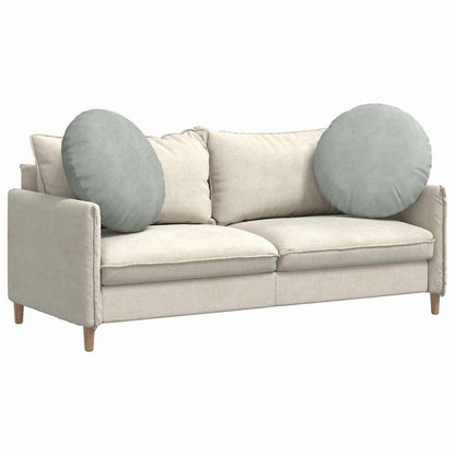 Cuscini per Seduta 2 pcs Grigio chiaro Ø60 x 21 cm Velluto | homemem39