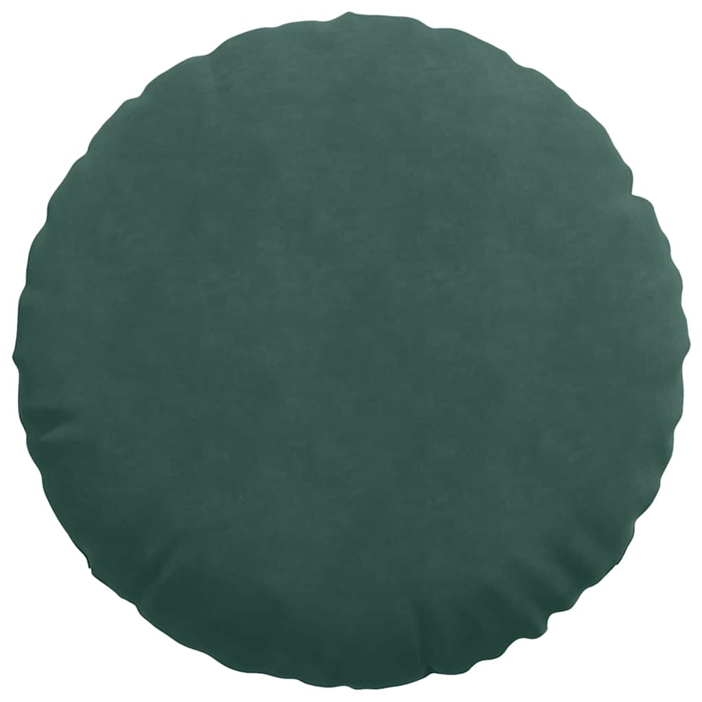 Cuscini per Seduta 2 pcs Verde Scuro Ø60 x 21 cm Velluto | homemem39