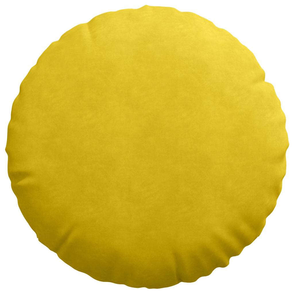 Cuscini per Seduta 2 pcs Giallo Ø60 x 21 cm Velluto | homemem39
