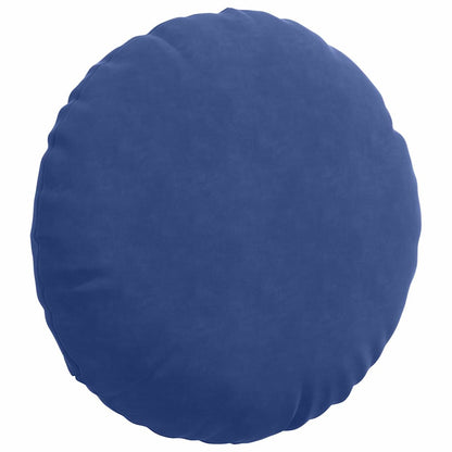 Cuscini per Seduta 2 pcs Blu Polizia Ø60 x 21 cm Velluto