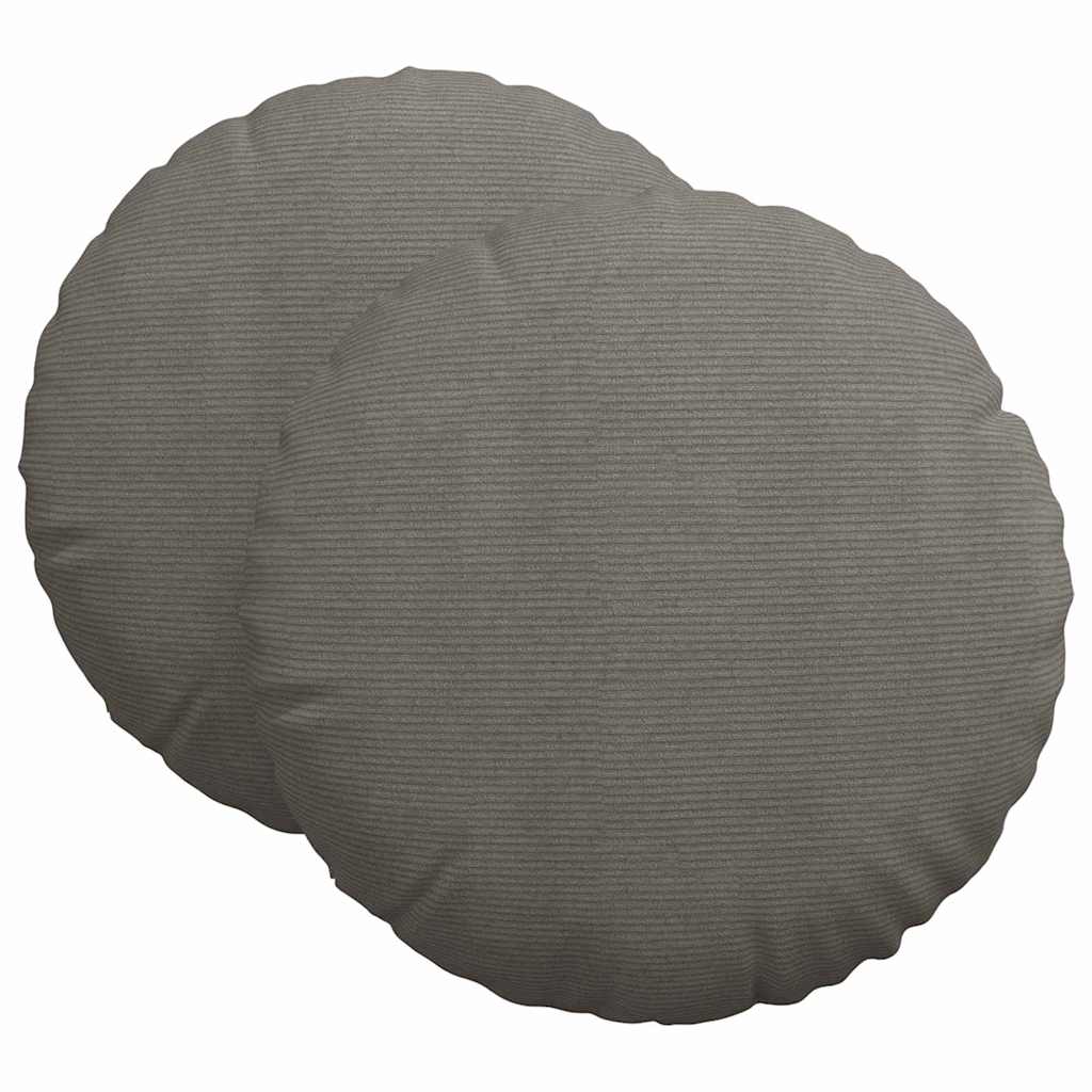 Cuscini per Seduta 2 pcs Grigio chiaro Ø60 x 21 cm | homemem39