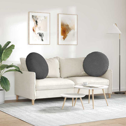 Cuscini per Seduta 2 pcs Grigio scuro Ø60 x 21 cm | homemem39