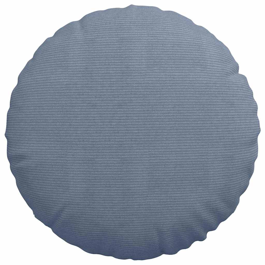 Cuscini per Seduta 2 pcs Blu Ø60 x 21 cm Tessuto in Cords | homemem39