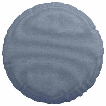 Cuscini per Seduta 2 pcs Blu Ø60 x 21 cm Tessuto in Cords | homemem39