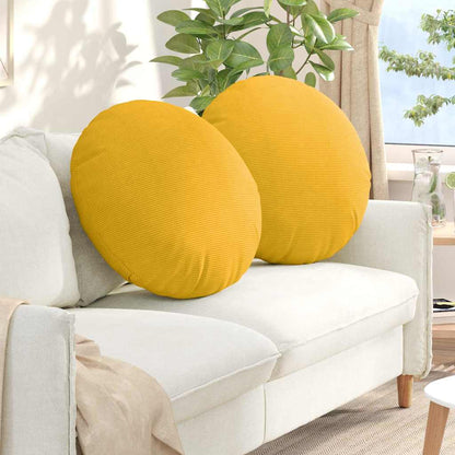 Cuscini per Seduta 2 pcs Giallo Chiaro Ø60 x 21 cm | homemem39