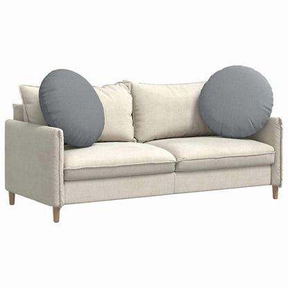 Cuscini per Seduta 2 pcs Grigio chiaro Ø80 x 29 cm Tessuto | homemem39