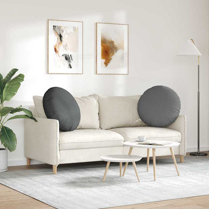 Cuscini per Seduta 2 pcs Grigio scuro Ø80 x 29 cm Tessuto | homemem39