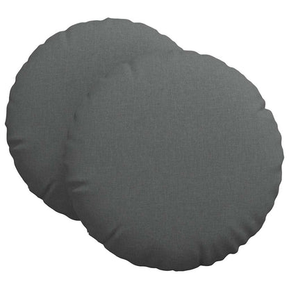 Cuscini per Seduta 2 pcs Grigio scuro Ø80 x 29 cm Tessuto | homemem39