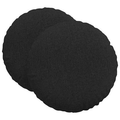 Cuscini per Seduta 2 pcs Nero Ø80 x 29 cm Tessuto | homemem39