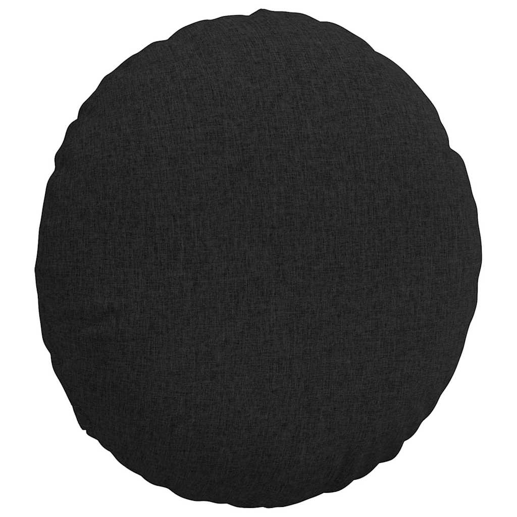 Cuscini per Seduta 2 pcs Nero Ø80 x 29 cm Tessuto | homemem39