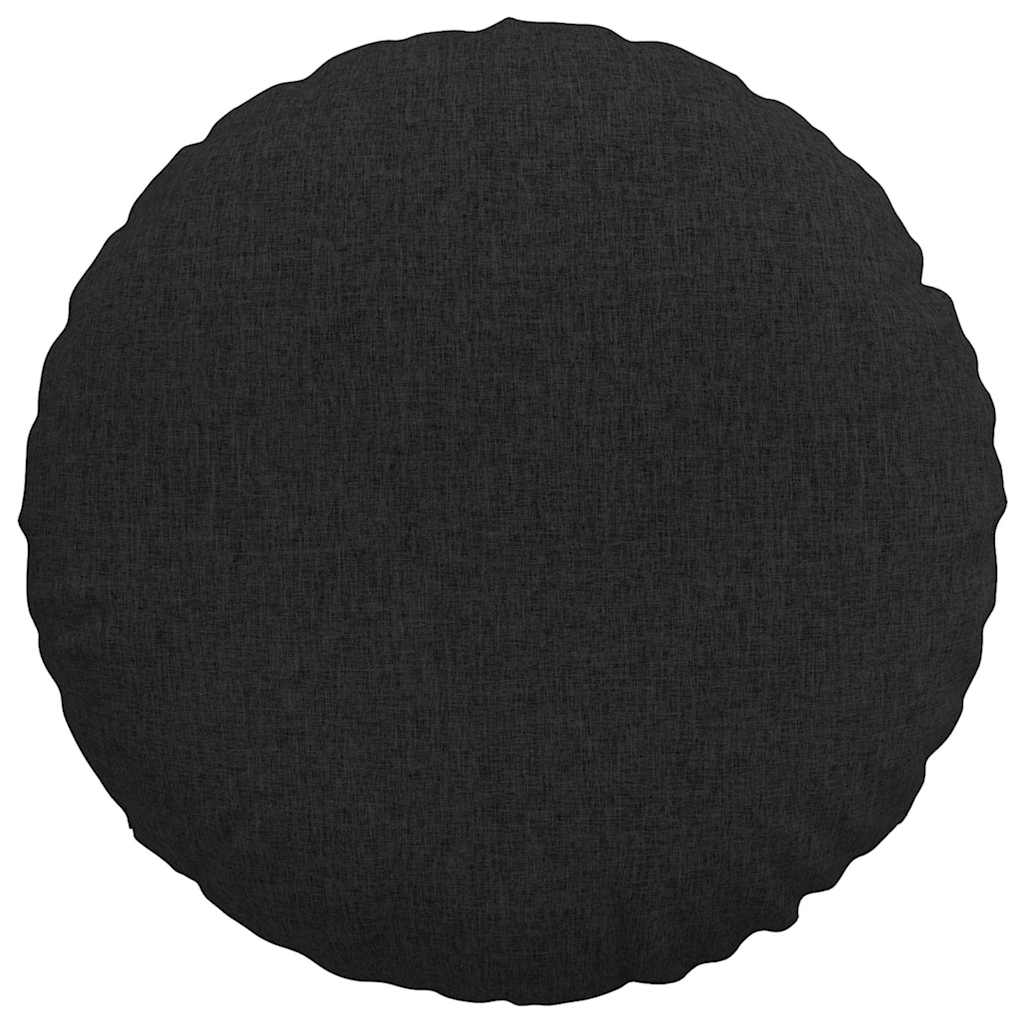 Cuscini per Seduta 2 pcs Nero Ø80 x 29 cm Tessuto | homemem39
