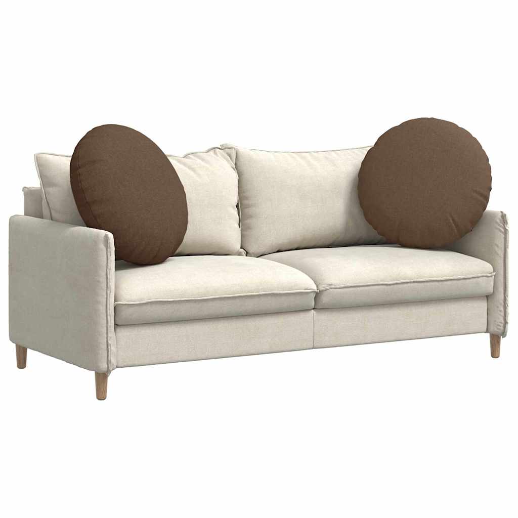 Cuscini per Seduta 2 pcs Marrone Ø80 x 29 cm Tessuto