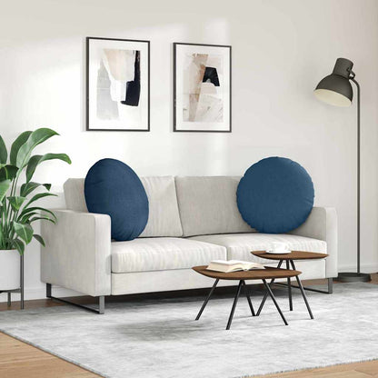 Cuscini per Seduta 2 pcs Blu Ø80 x 29 cm Tessuto | homemem39
