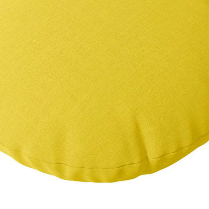 Cuscini per Seduta 2 pcs Giallo Chiaro Ø80 x 29 cm Tessuto