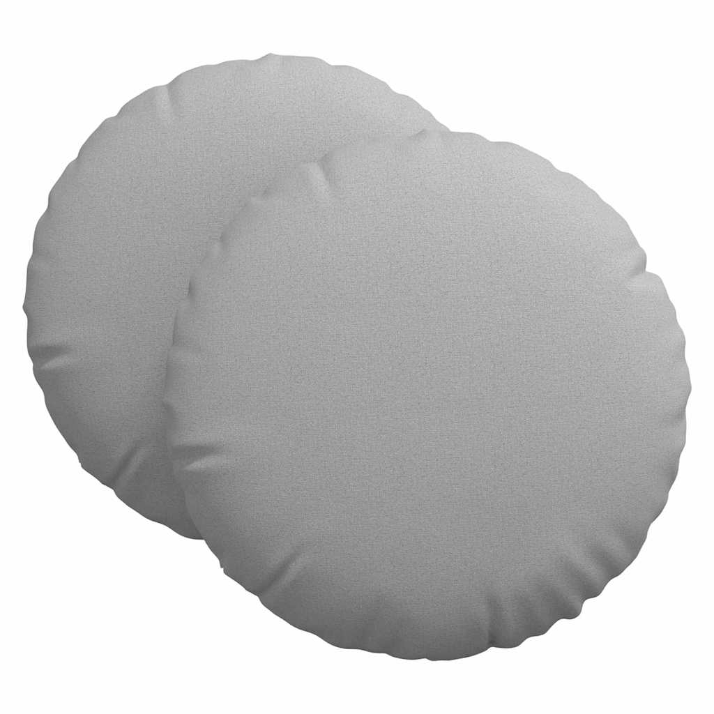 Cuscini per Seduta 2 pcs Grigio Nuvola Ø80 x 29 cm Tessuto | homemem39