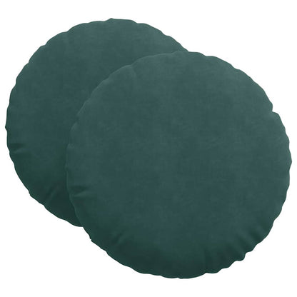 Cuscini per Seduta 2 pcs Verde Scuro Ø 80 x 29 cm Velluto | homemem39