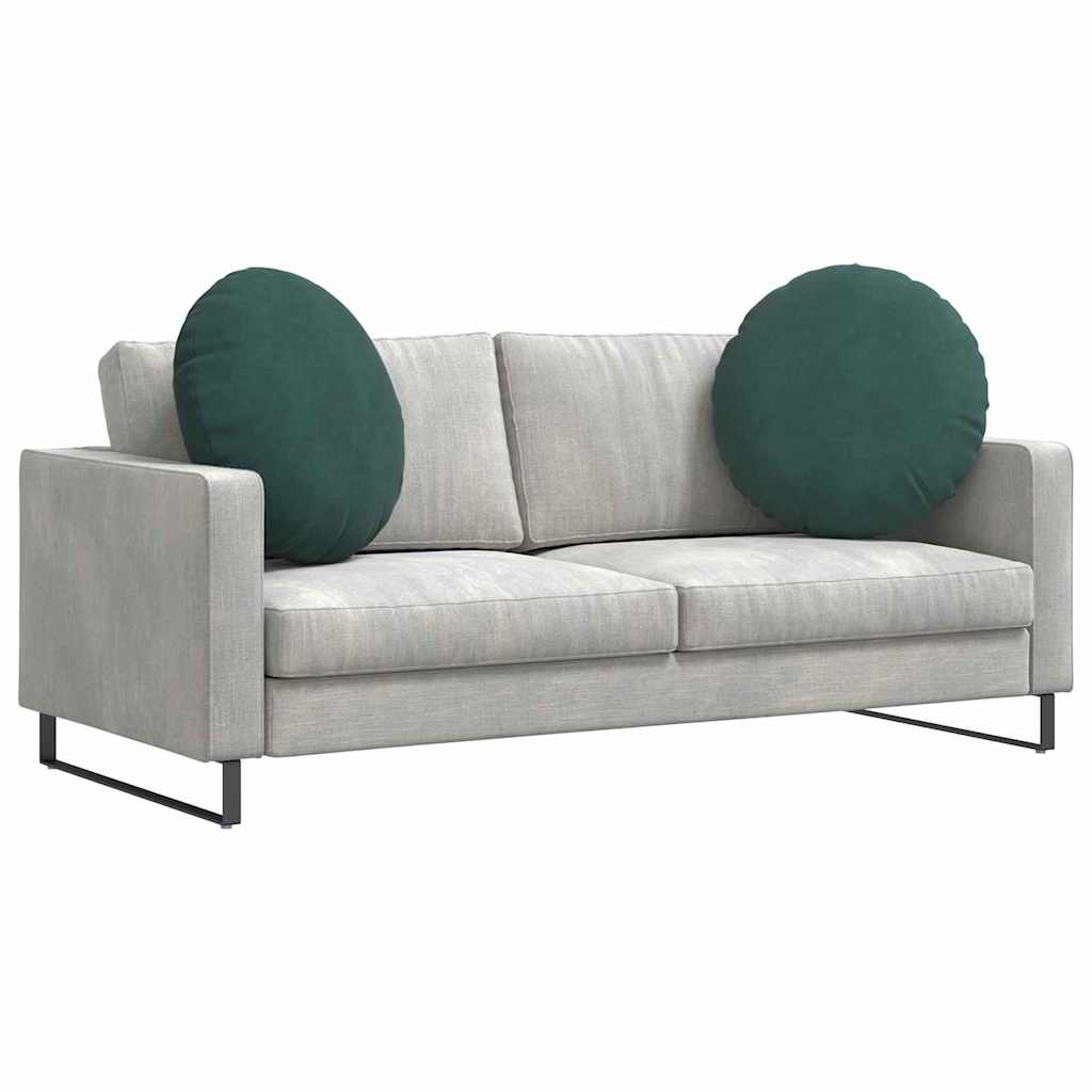 Cuscini per Seduta 2 pcs Verde Scuro Ø 80 x 29 cm Velluto | homemem39