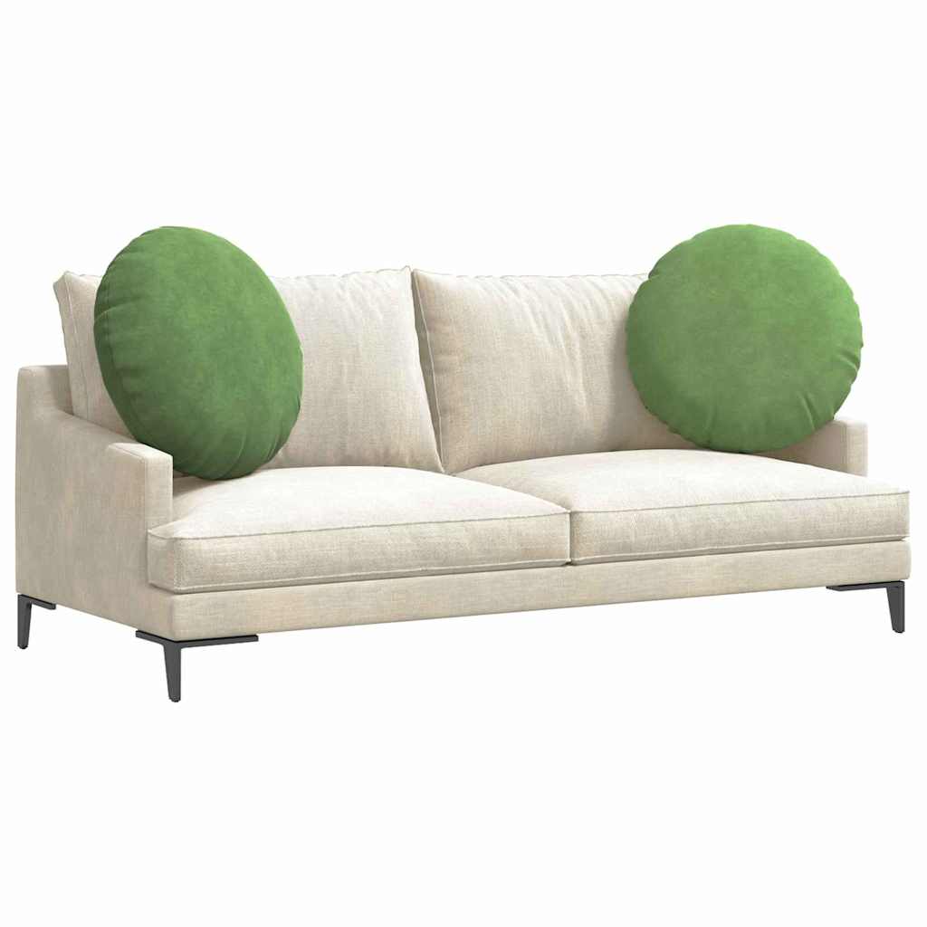 Cuscini per Seduta 2 pcs Verde chiaro Ø 40 x 13 cm Velluto | homemem39