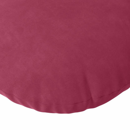 Cuscini per Seduta 2 pcs Rosso Vino Ø 80 x 29 cm Velluto | homemem39