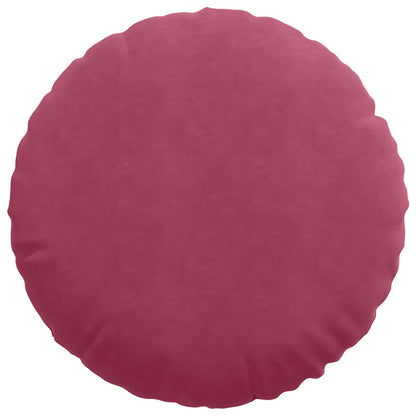 Cuscini per Seduta 2 pcs Rosso Vino Ø 80 x 29 cm Velluto | homemem39