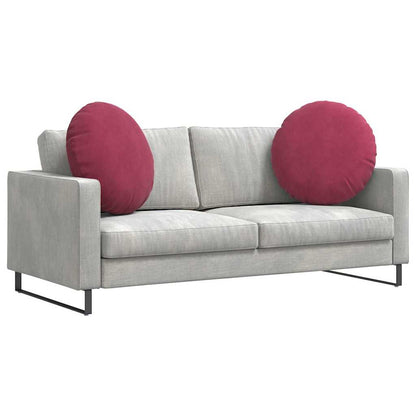 Cuscini per Seduta 2 pcs Rosso Vino Ø 80 x 29 cm Velluto