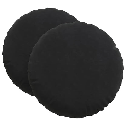Cuscini per Seduta 2 pcs Nero Ø 80 x 29 cm Velluto
