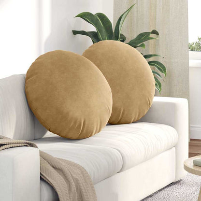 Cuscini per Seduta 2 pcs Marrone Ø 80 x 29 cm Velluto