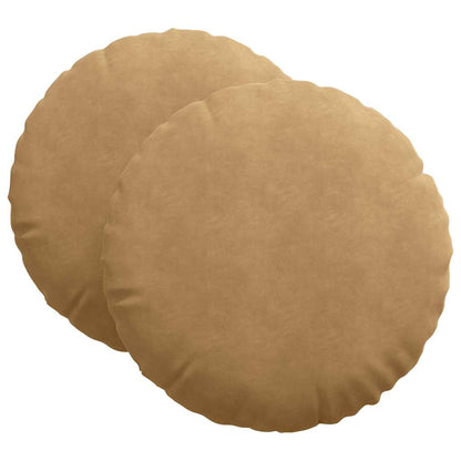 Cuscini per Seduta 2 pcs Marrone Ø 80 x 29 cm Velluto | homemem39