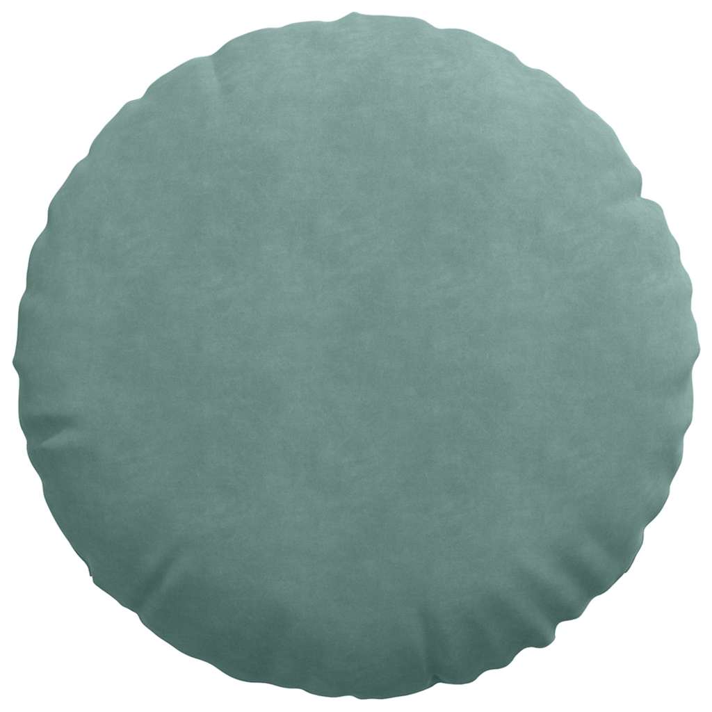 Cuscini per Seduta 2 pcs Verde Mare Ø 40 x 13 cm Velluto | homemem39