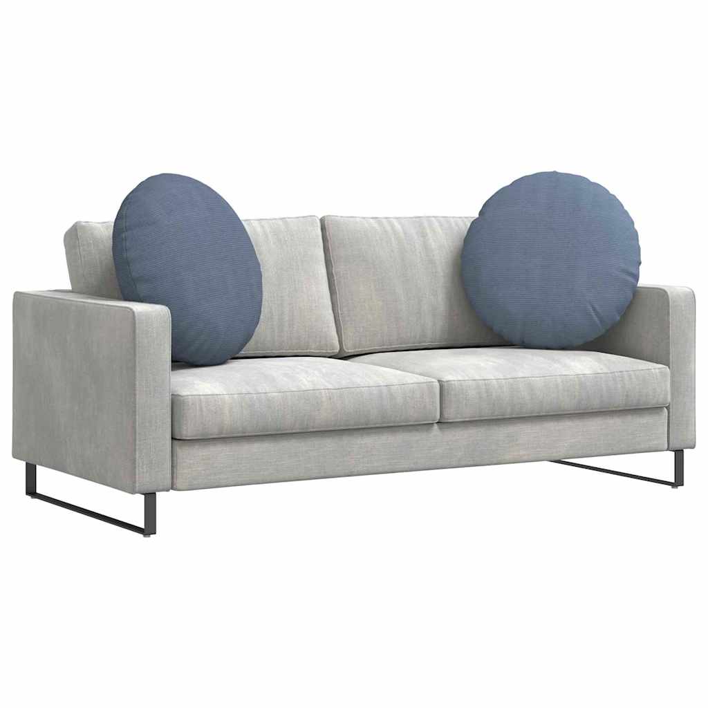 Cuscini per Seduta 2 pcs Blu Ø 80 cm Tessuto in Cords | homemem39