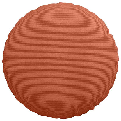 Cuscini per Seduta 2 pcs Rosso Arancio Ø 80 cm Tessuto in Cords