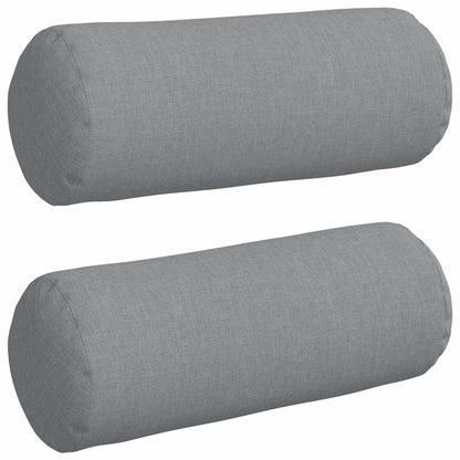 Cuscini a rullo 2 pcs Grigio chiaro Ø 15 x 40 cm Tessuto | homemem39