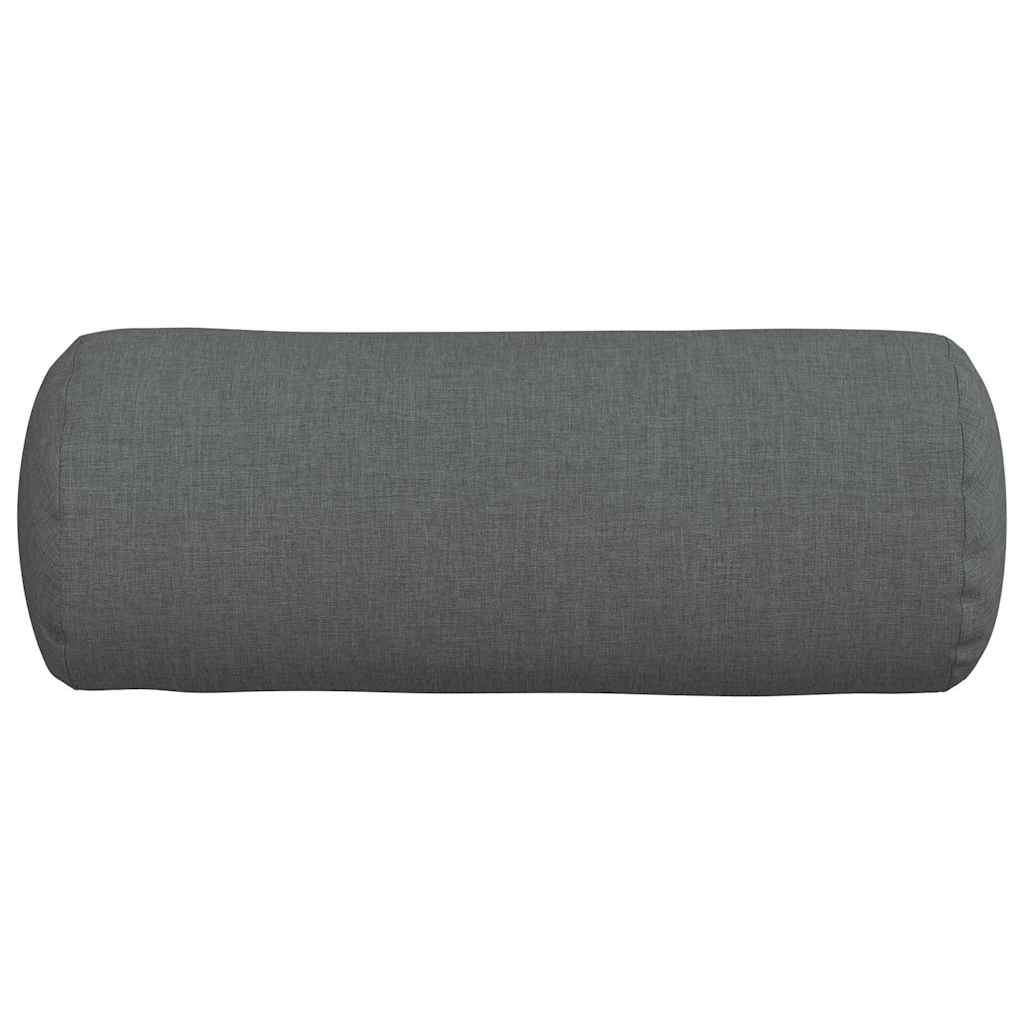 Cuscini a rullo 2 pcs Grigio scuro Ø 15 x 40 cm Tessuto