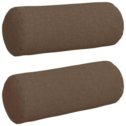 Cuscini a rullo 2 pcs Marrone Ø 15 x 40 cm Tessuto