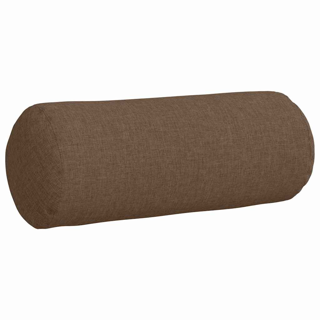 Cuscini a rullo 2 pcs Marrone Ø 15 x 40 cm Tessuto